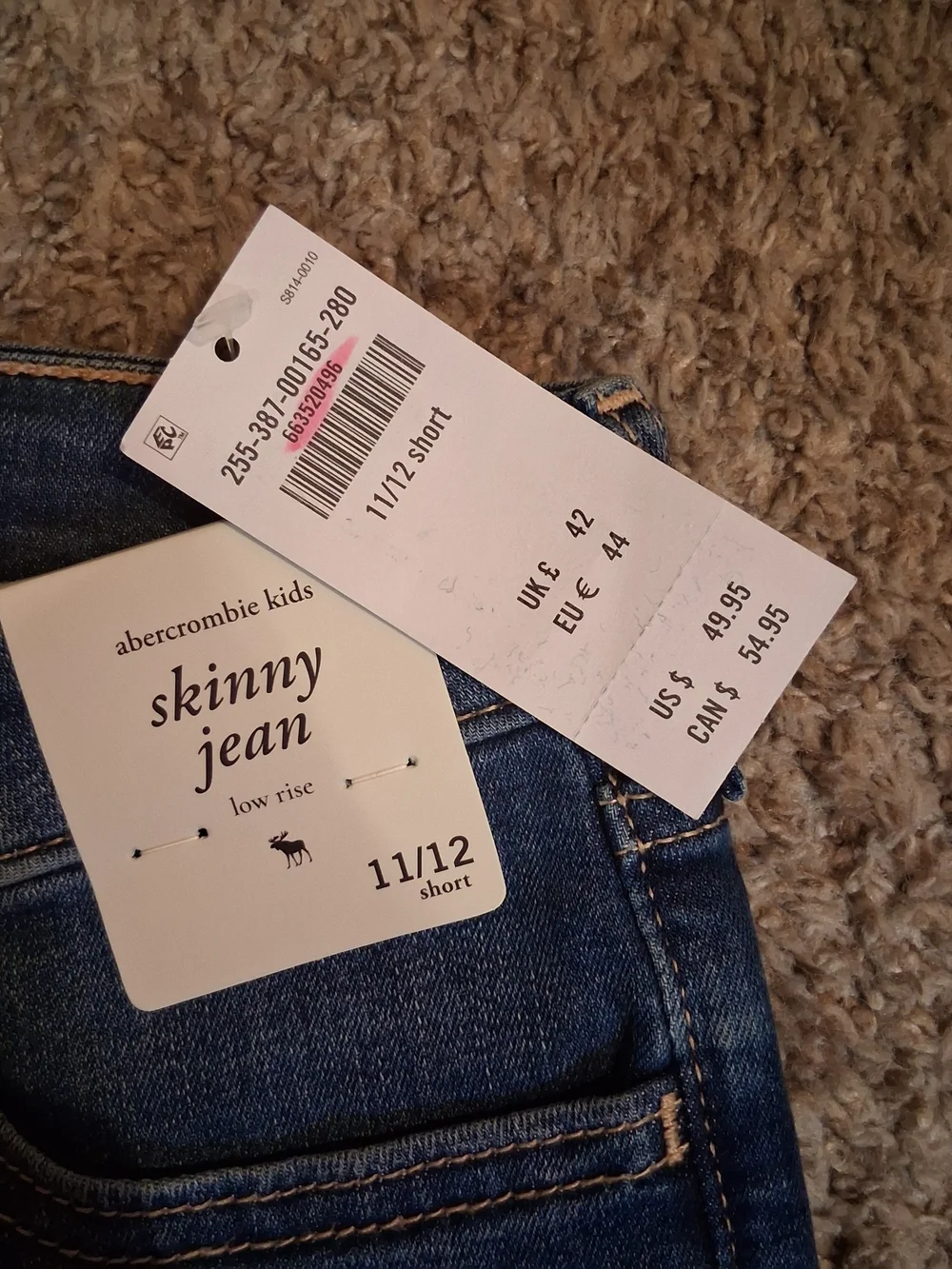 abercrombie kids Straight Leg Jeans in Blue Wash